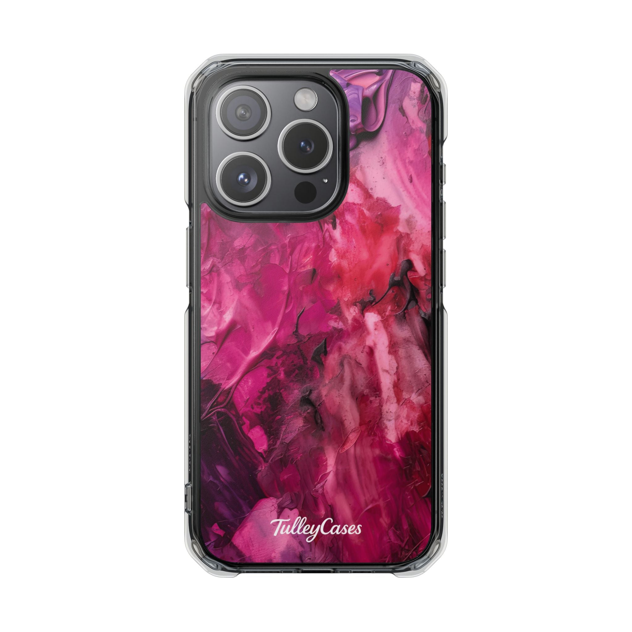 Pink Marble - Magnetic Clear Impact Cases