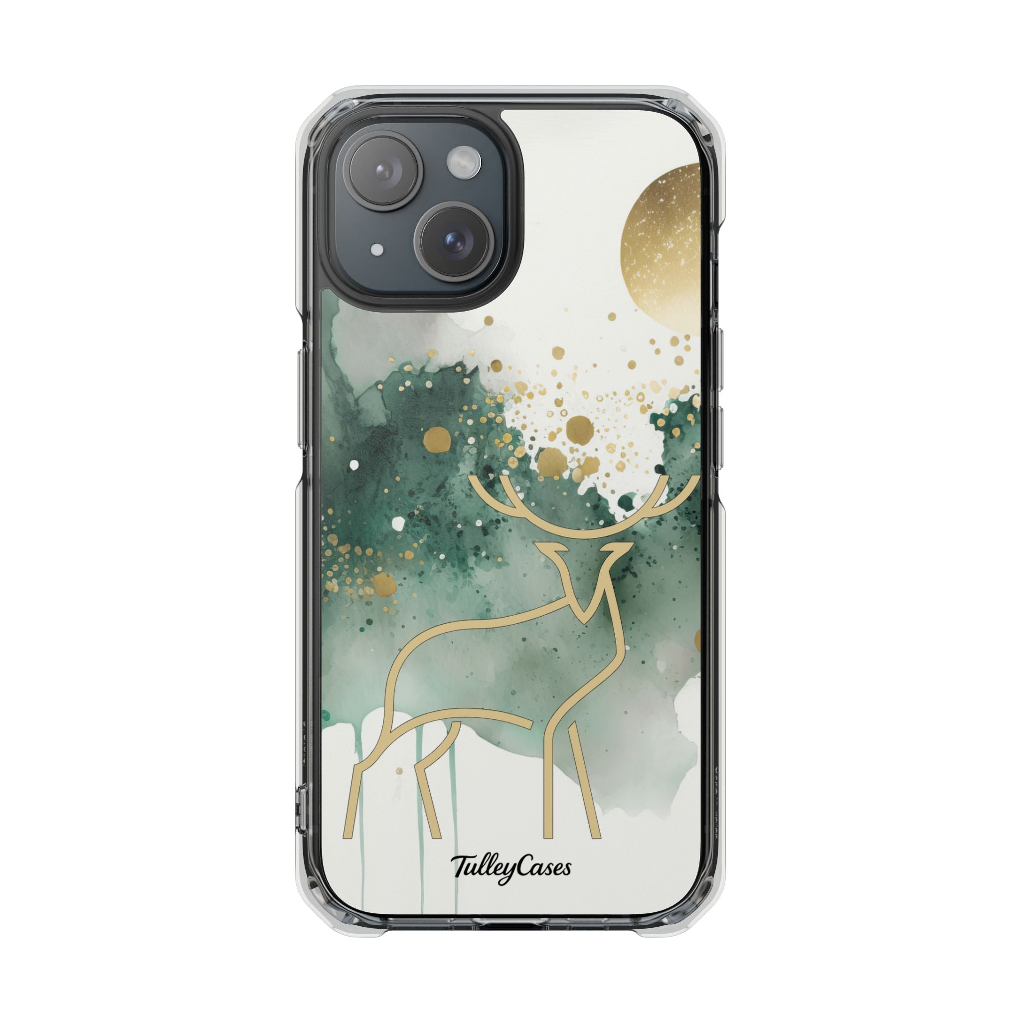 Golden Reindeer - Magnetic Clear Impact Cases