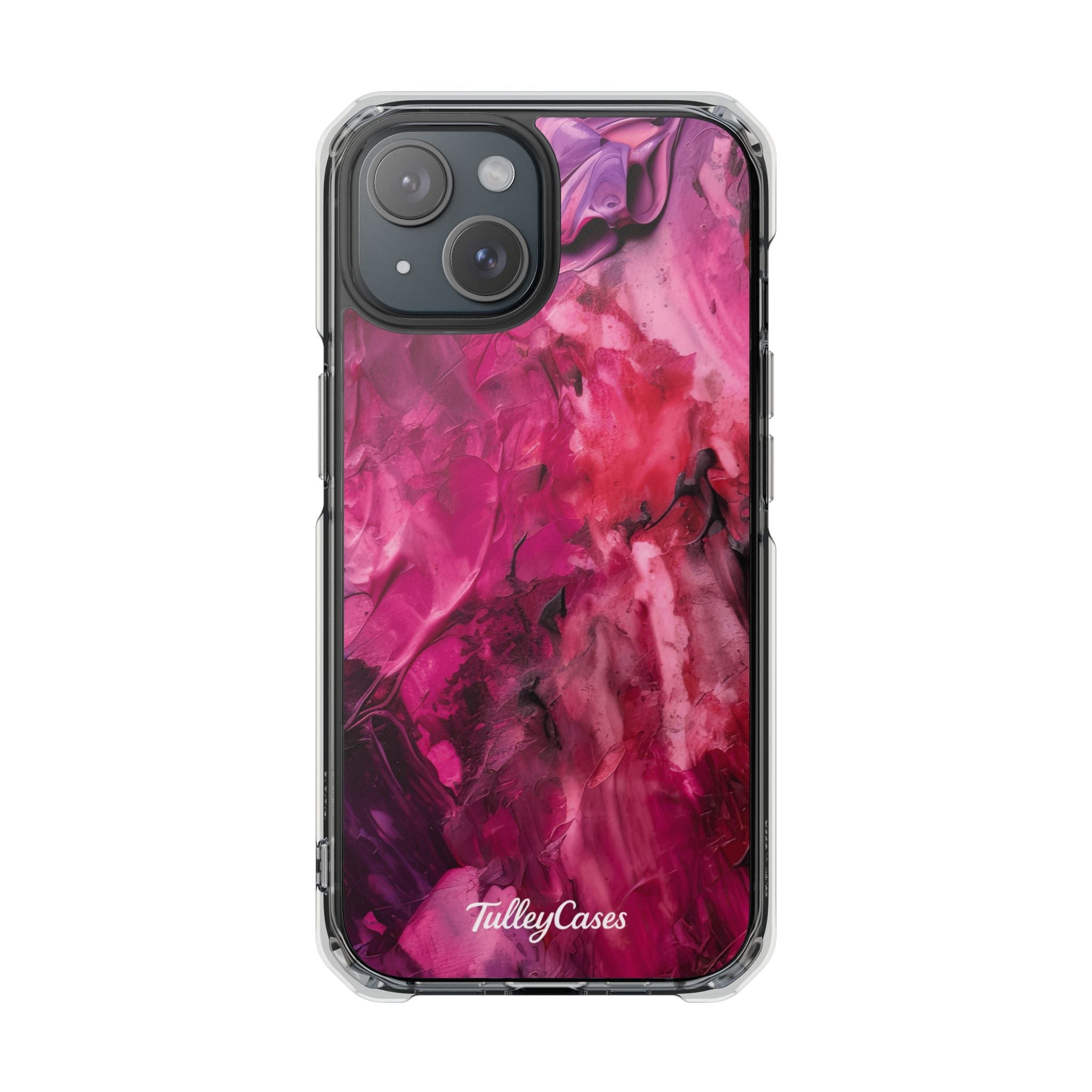 Pink Marble - Magnetic Clear Impact Cases