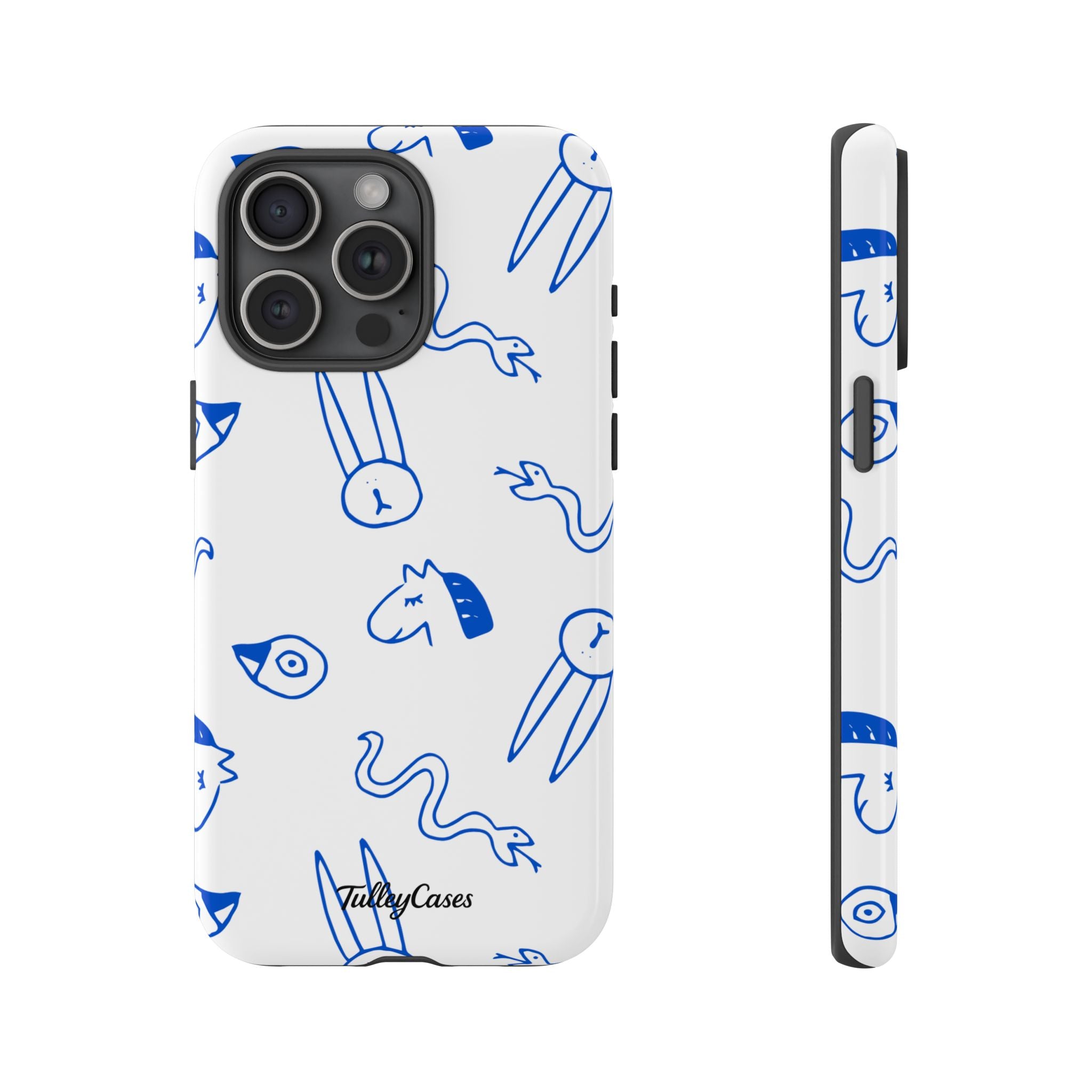 Woman in blue - Phone Cases